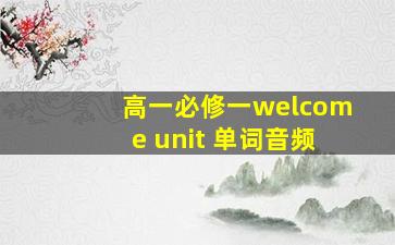 高一必修一welcome unit 单词音频